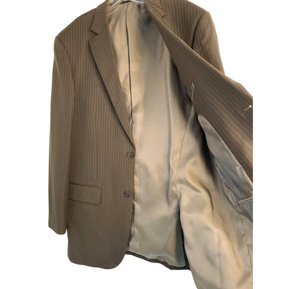Wilke-Rodriguez Brown Suit Jacket 42L Long Tall Wool Men’s Blazer 8909 - Picture 8 of 8